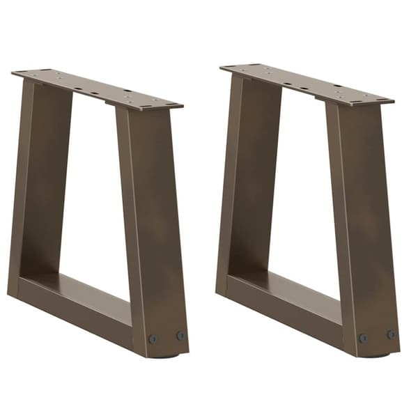 Matbordsben V-formade 2 st naturstål 40x(30-31,3) cm stål