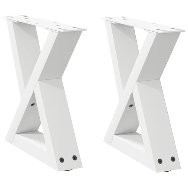 Soffbordsben 2 st vit 30x(30-31,3) cm stål