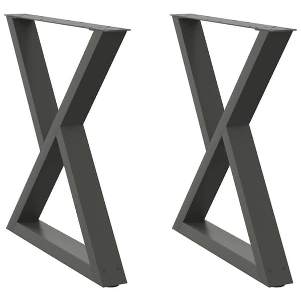 Matbordsben 2 st antracit 70x(72-73,3) cm stål