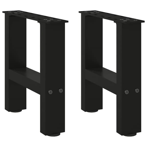 Soffbordsben svart 2 st 30x(30-31) cm stål