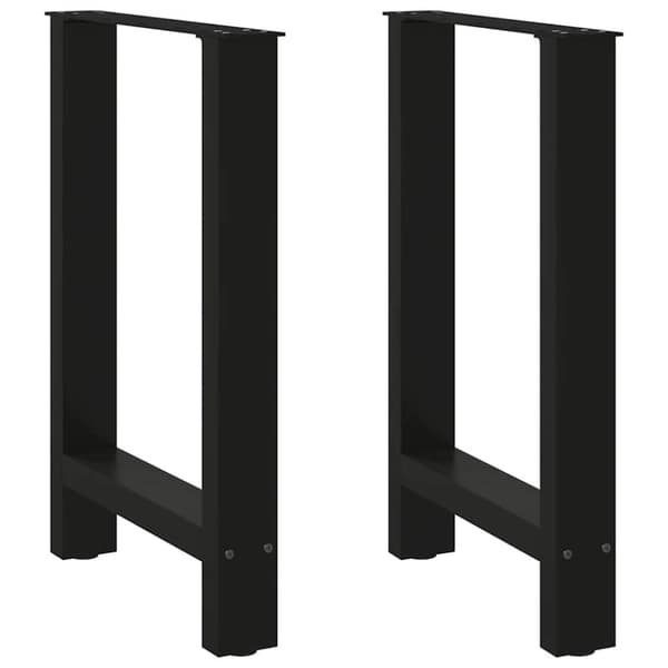 Soffbordsben svart 2 st 60x(72-73) cm stål