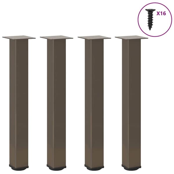 Soffbordsben 4 st naturstål 72-74 cm stål