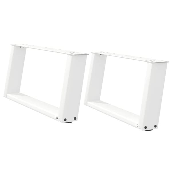 Soffbordsben U-formade 2 st vit 60x(30-31) cm stål