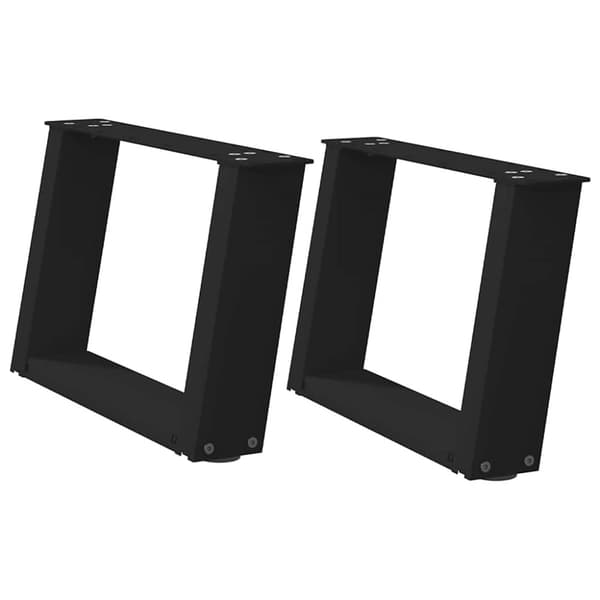 Soffbordsben U-formade 2 st svart 40x(30-31) cm stål