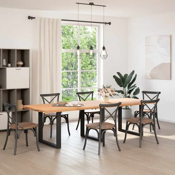 Soffbordsben U-formade 3 st svart 90x(72-73) cm stål