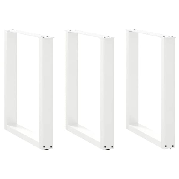 Soffbordsben U-formade 3 st vit 70x(72-73) cm stål