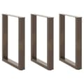 Miniatyrbild 1 av 2: Soffbordsben U-formade 3 st naturstål 70x(72-73) cm stål