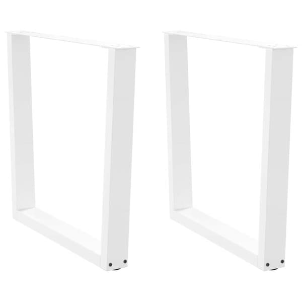 Matbordsben V-formade 2 st vit 90x(72-73,3) cm stål