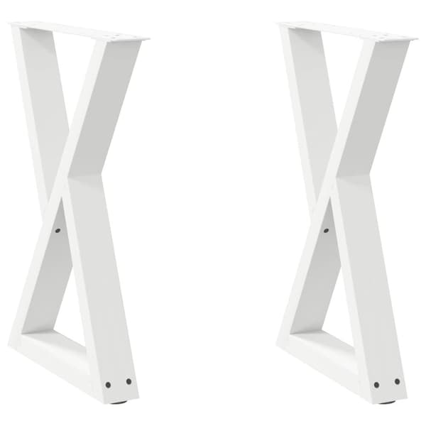 Matbordsben 2 st vit 60x(72-73,3) cm stål