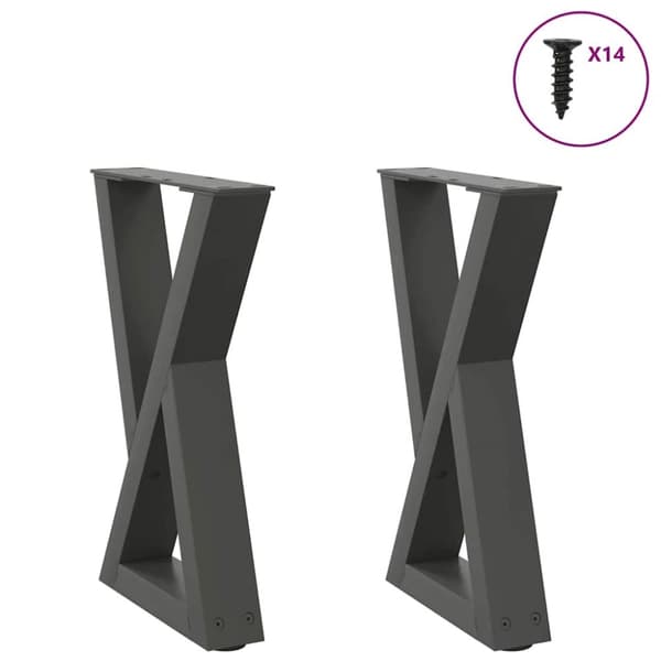 Soffbordsben 2 st antracit 38x(42-43,3) cm stål