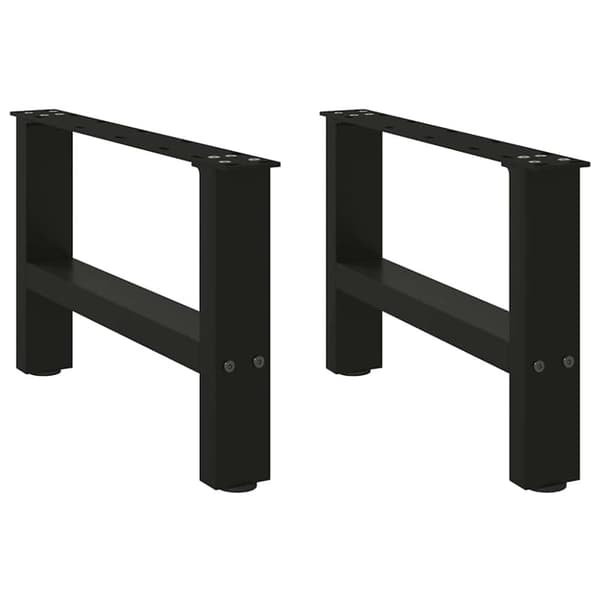 Soffbordsben svart 2 st 50x(30-31) cm stål