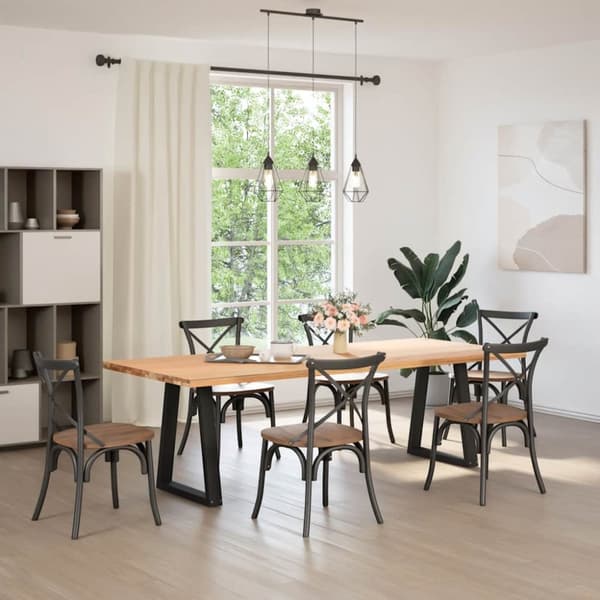 Soffbordsben V-formade 2 st svart 60x(72-73) cm stål