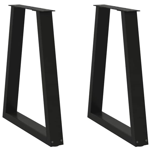 Soffbordsben V-formade 2 st svart 60x(72-73) cm stål
