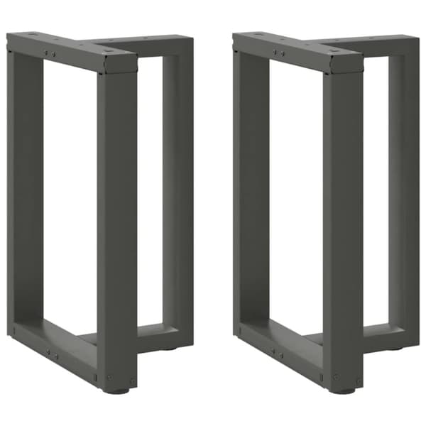 Matbordsben T-formad 2 st antracit 50x35x(72-73) cm stål