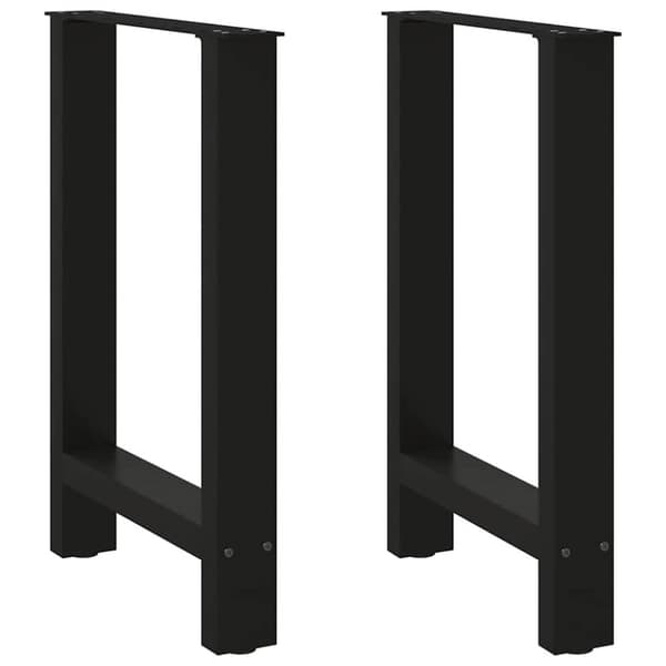 Soffbordsben svart 2 st 50x(72-73) cm stål