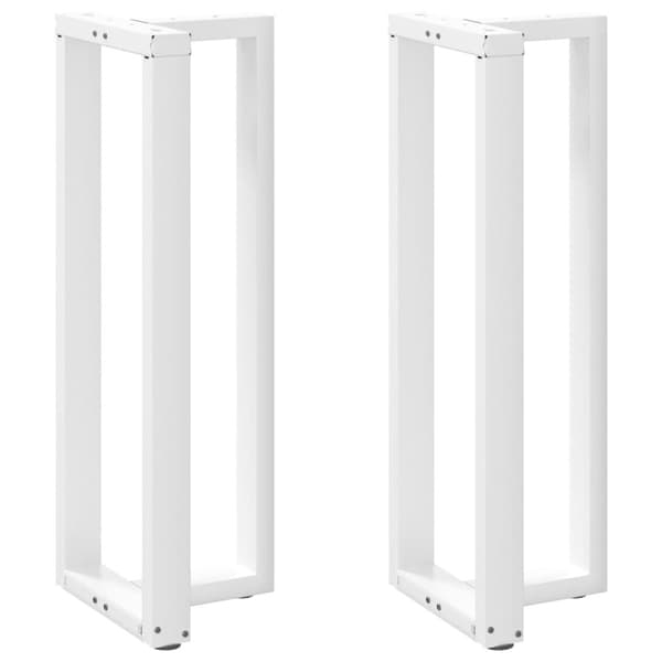 Barbordsben T-formad 2 st vit 50x35x(110-111) cm stål
