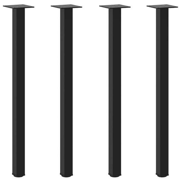 Soffbordsben 4 st svart 72-74 cm stål