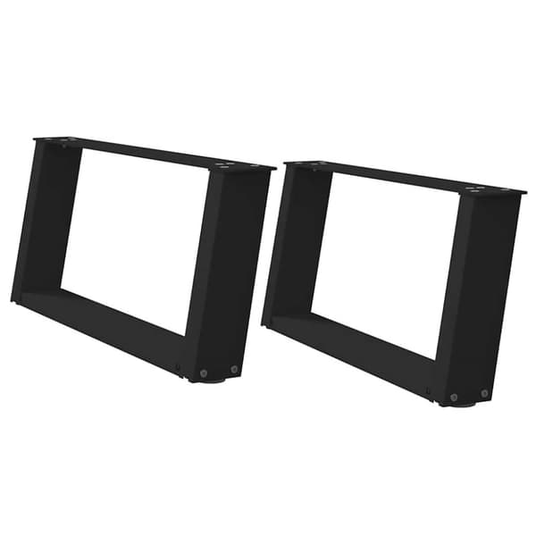 Soffbordsben U-formade 2 st svart 70x(30-31) cm stål