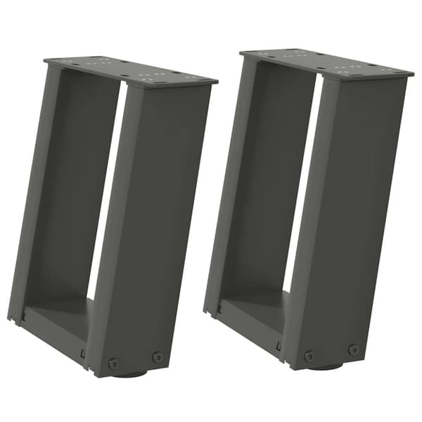 Soffbordsben U-formade 2 st antracit 30x(30-31) cm stål