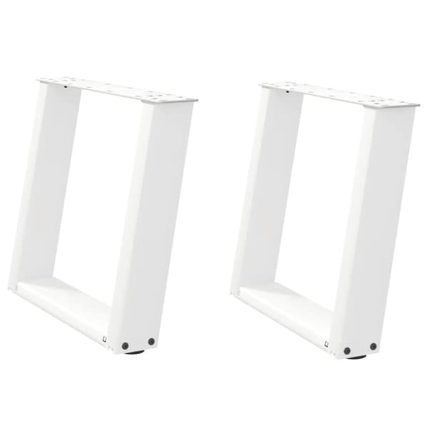 Soffbordsben U-formade 2 st vit 50x(42-43) cm stål