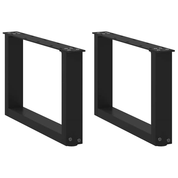 Soffbordsben U-formade 2 st svart 50x(30-31) cm stål