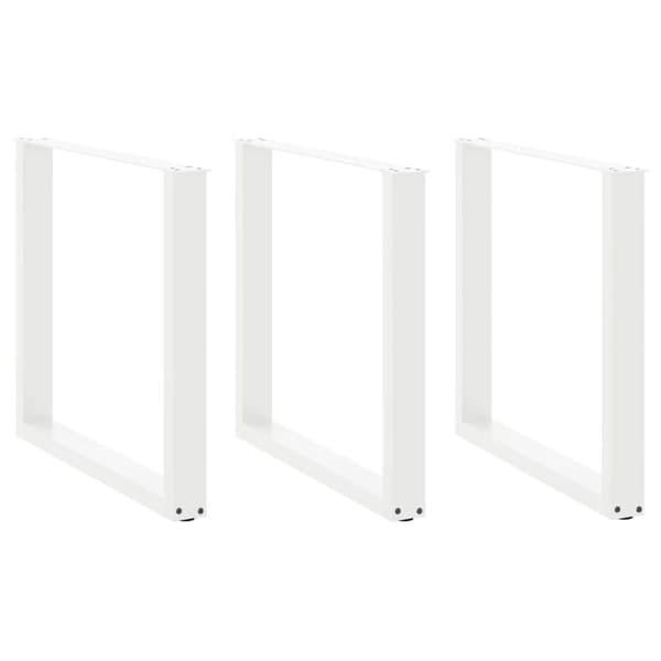 Soffbordsben U-formade 3 st vit 80x(72-73) cm stål