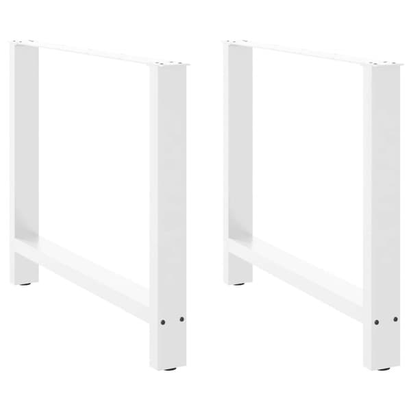Soffbordsben vit 2 st 100x(72-73) cm stål