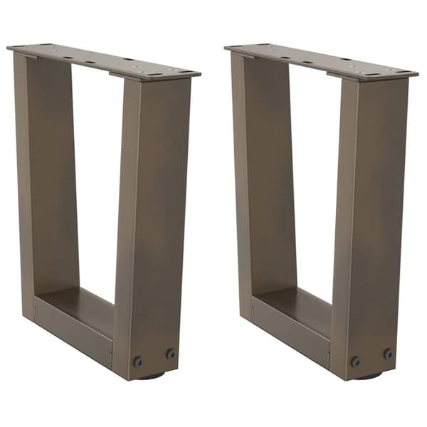 Matbordsben V-formade 2 st naturstål 30x(30-31,3) cm stål