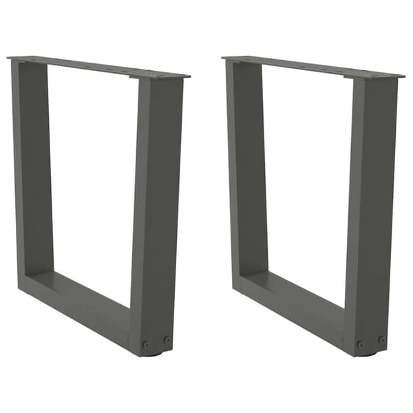 Matbordsben V-formade 2 st antracit 60x(42-43,3) cm stål