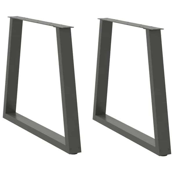Matbordsben V-formade 2 st antracit 70x(72-73,3) cm stål