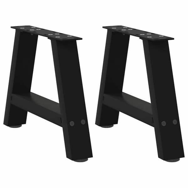 Soffbordsben A-formade 2 st svart 50x(30-31) cm stål
