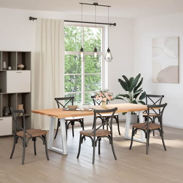 Soffbordsben V-formade 2 st vit 50x(72-73) cm stål