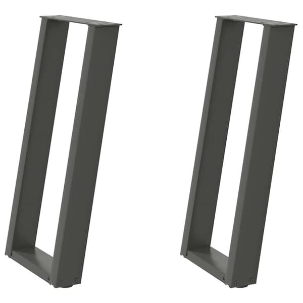 Konsolbordsben U-formad 2 st antracit 28x(72-73) cm stål