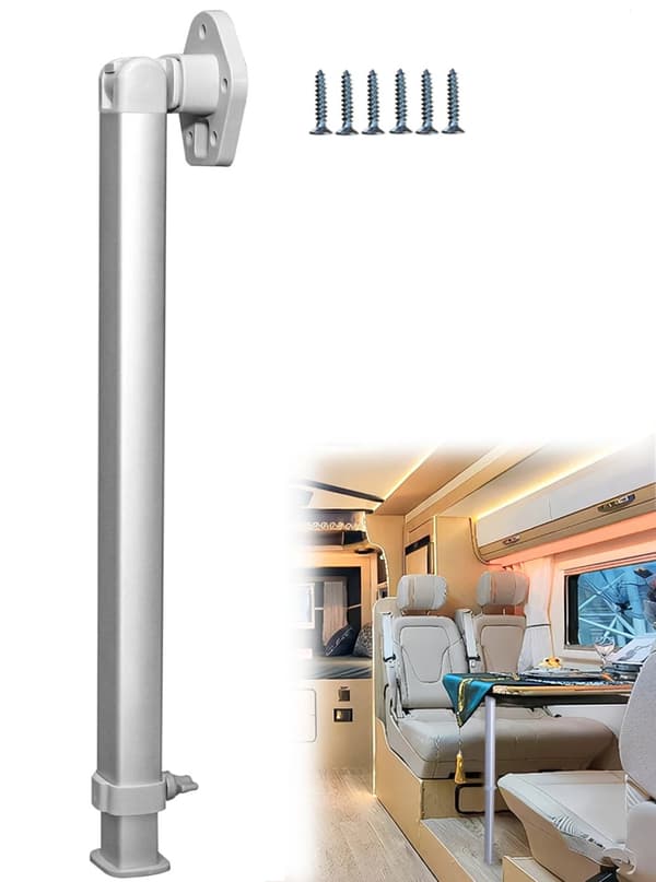 Fällbart Bordben, Justerbar Höjd 54-93CM, Kraftig Konstruktion,Vit