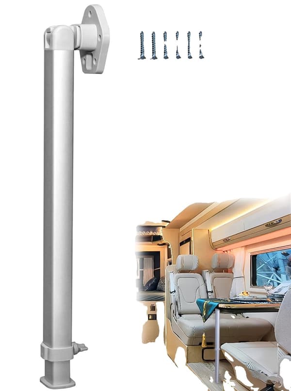 Fällbart Bordben, Justerbar Höjd 54-93CM, Kraftig Konstruktion,Vit