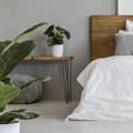 Miniatyrbild 6 av 6: Relaxdays Hårnålsfötter, set om 4, 3 distanser, i metall, pallar, bord och skåp, 86 cm, 3 distanser