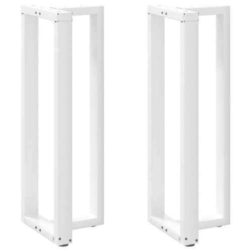 Barbordsben T-formade 2 st vita 50x35x(110-111) cm stål