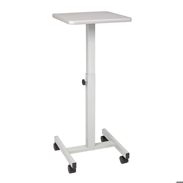 MAUL Bord 38 x 38 cm - med hjul - grå - metall - 1 styck