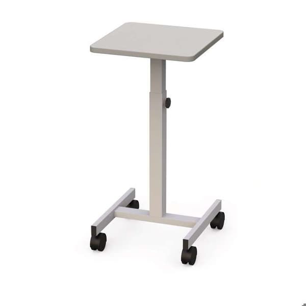 MAUL Bord 38 x 38 cm - med hjul - grå - metall - 1 styck