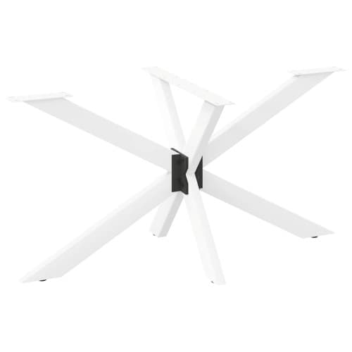Matbordsben spindelformad vit 150x78x(72-73) cm stål