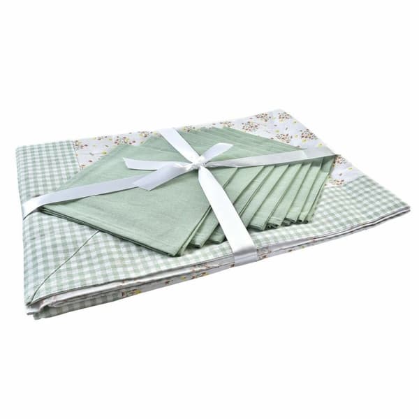 Dækketøj DKD Home Decor Cvetlice 150 x 250 x 0,5 cm Grøn