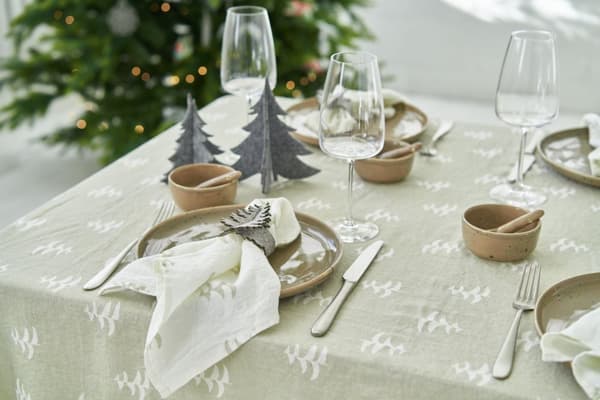 Julservettringar JULGRAN, filt, 6 st. Ø 5 cm