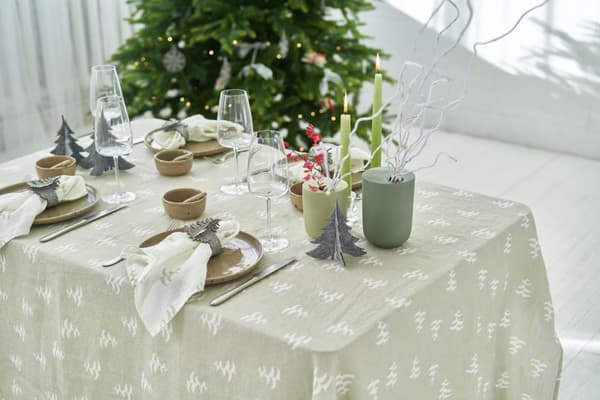 Julservettringar JULGRAN, filt, 6 st. Ø 5 cm