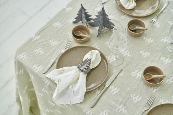 Julservettringar JULGRAN, filt, 6 st. Ø 5 cm