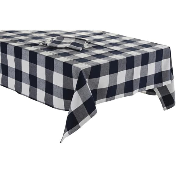 Duk og servietter DKD Home Decor 250 x 150 x 0,5 cm Blå Hvid