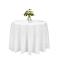 Miniatyrbillede 1 af 2: Hvid Rund Polyester Borddug, Nem Vedligeholdelse, Elegant Æstetik,Hvid 5 stk.