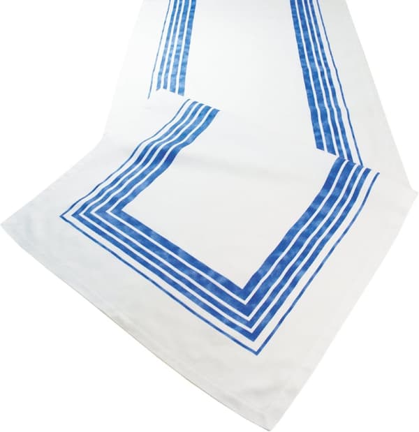 Bordslöpare Bomull 2-pack Blå/Vit 150x55 cm ARTE VIVA