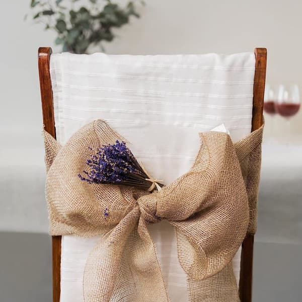 Creative Deco Ribbon Jute Bordslöpare | 20cm x 10m Beige | Bröllopsdekoration | Jute Bordslöpare | Julbordsdekoration