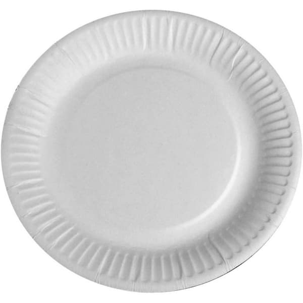 Vita papptallrikar - dia. 15 cm - 100 st
