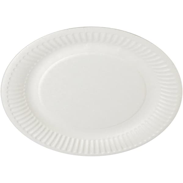 Vita papptallrikar - dia. 18 cm - 100 st